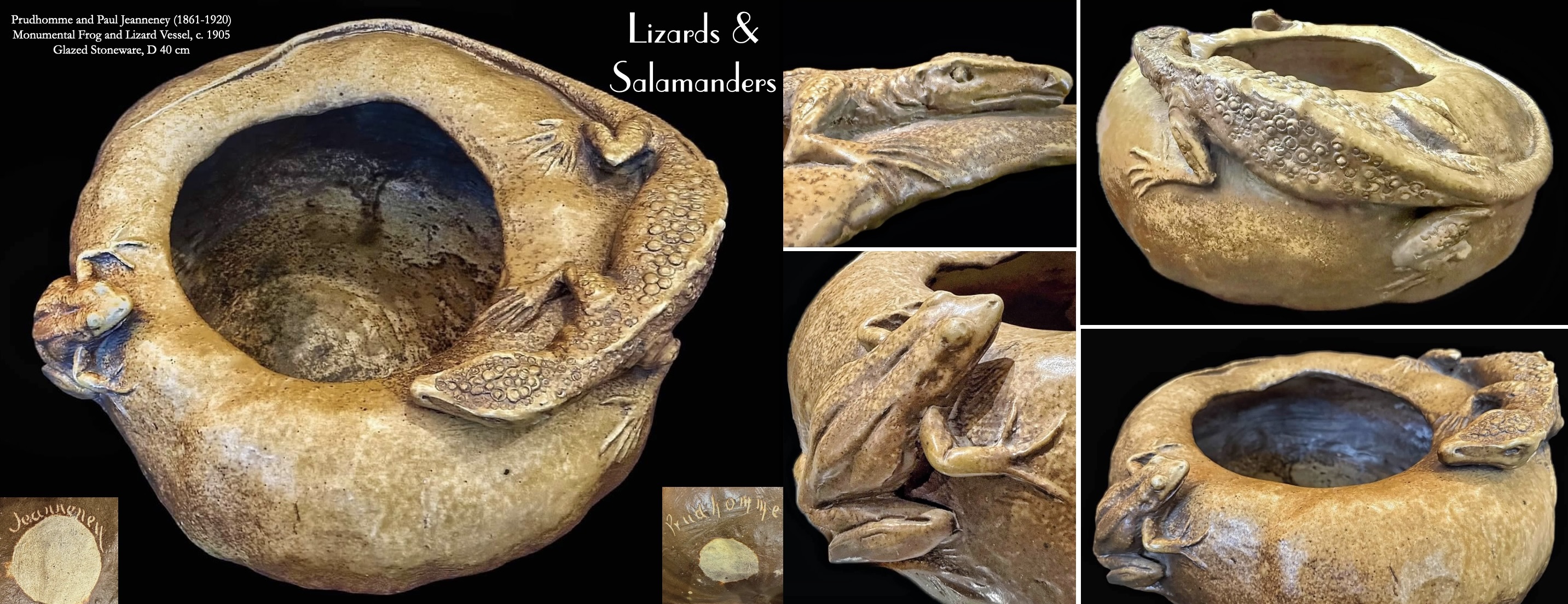 Frog and lizard vessel